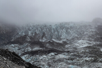 Closer look at Franz Josef Glacier, New Zealand