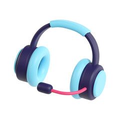headset 3d illustration