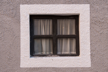 Germany - January 15, 2024: Old Decorative Wooden window.