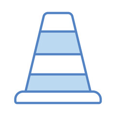 Traffic Cone icon isolate white background vector stock illustration