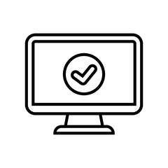 Check mark vector icon. Approval illustration symbol. ok sign or logo.