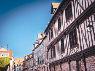 Street view of downtown Vernon, France