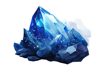 Sapphire Skies Banner Isolated on Transparent Background