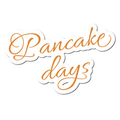 Pancake days sticker