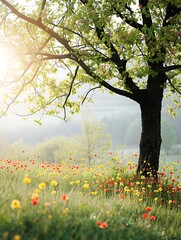 Fototapeta premium Earth Day background wallpaper, planet earth in nature, go green, ecology, plants