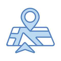 Navigation icon isolate white background vector stock illustration