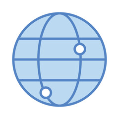 Globe icon isolate white background vector stock illustration