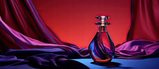 A sleek and clear bottle houses an opulent women's perfume, radiating luxury and refinement.