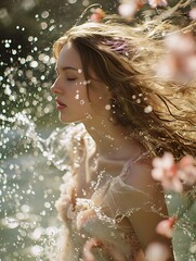 Obraz premium Earth Day background wallpaper, planet earth in nature, go green, ecology, plants