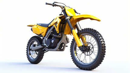 Fototapeta na wymiar Yellow racing motorcycle