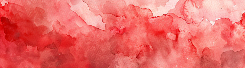 Abstract red watercolor ultra wide background. - obrazy, fototapety, plakaty
