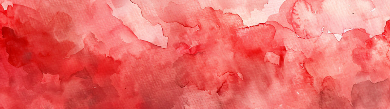 Abstract red watercolor ultra wide background.