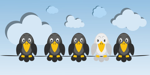 Not like all the other concepts. One white crow among all black crows.