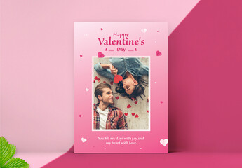 Valentine Photo Frame Card Layout Template