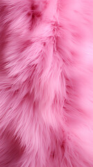 Pink fur as background. Pink fluffy fabric texture.