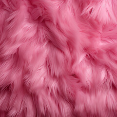 Pink fur texture background. Close up of pink fluffy fur texture.