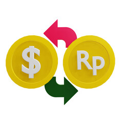3 D illustration of money changer