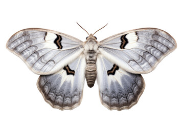 Silver Y Moth Isolated on Transparent Background