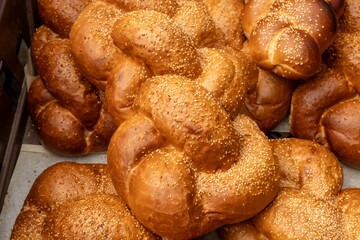 Fresh Challah for sale at local city market - 718795752