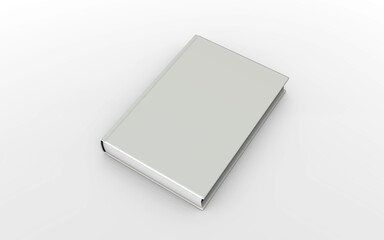 White book cover template - 3D rendering