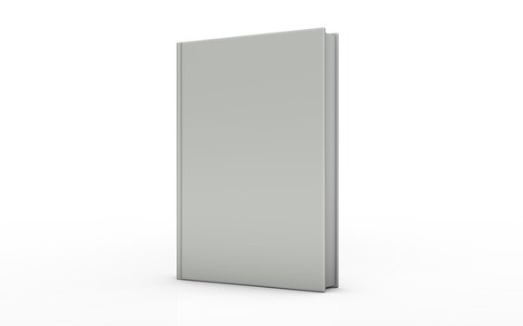 White book cover template - 3D rendering