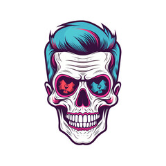 Fototapeta premium Skull art illustrations for stickers, tshirt design, poster etc 