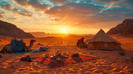 beduin camp in the desert