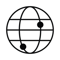 Globe icon isolate white background vector stock illustration