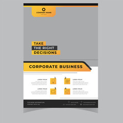 Business conference flyer template or online live webinar and corporate Business flyer, leaflet, poster layout, Business Brochure template design
