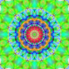 Modern floral ornament. Creative mandala. Color Raster illustration. For Wallpaper, print, fashion. Carpet designs patterns Persian relief