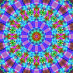 Modern floral ornament. Creative mandala. Color Raster illustration. For Wallpaper, print, fashion. Carpet designs patterns Persian relief