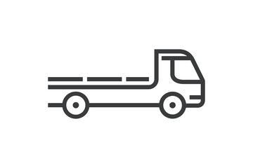 trade service truck icon. Freight, delivery symbol. Vector illustration