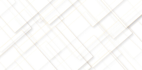 Modern Abstract white background design with layers of textured white transparent material in triangle and squares shapes. White color technology concept geometric line vector background.