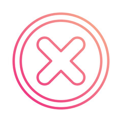 Obraz premium Wrong icon isolate white background vector stock illustration