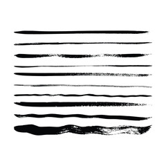 Brush line, grunge element icon hand drawn stroke for creative design and illustration