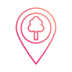 Park Location icon isolate white background vector stock illustration