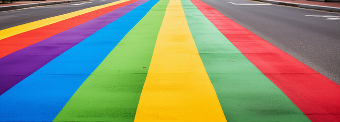 Paint can be used to create a decorative and colorful road surface