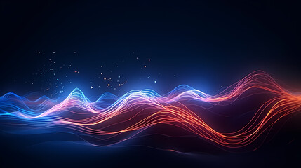 Abstract background of future network technology and network connections