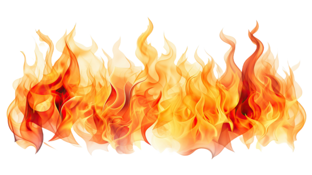 flames for decorating projects on a white background