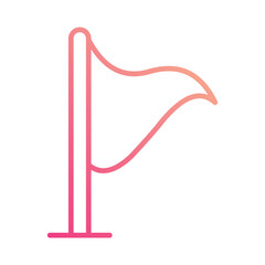 Flag icon isolate white background vector stock illustration