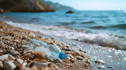 Fototapeta na wymiar Cleaning up plastic waste