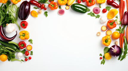 Naklejka na ściany i meble Colorful composition of vegetables