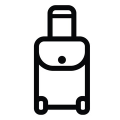 travel bag icon. Vacation, baggage and luggage symbol