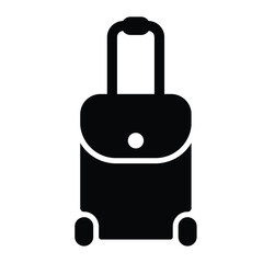 travel bag icon. Vacation, biggage and luggage symbol