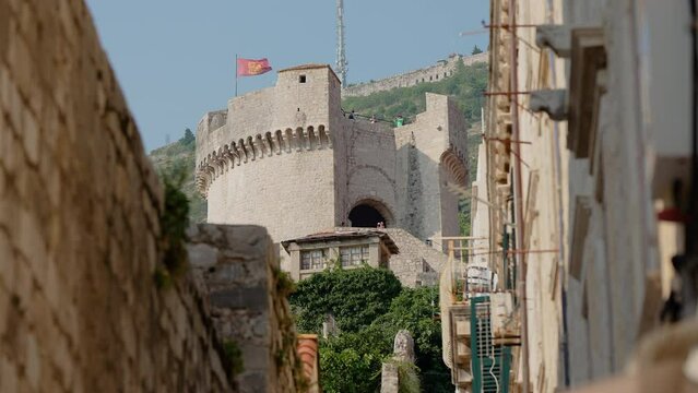 Minceta Tower And Dubrovnik Medieval Old Town City , Croatia