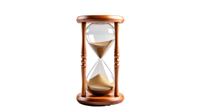 hourglass on a white background