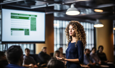 Transgender Business Leader Explains Green Tech to Colleagues at Seminar