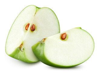 Green apple slice Clipping Path