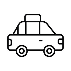 Taxi icon isolate white background vector stock illustration