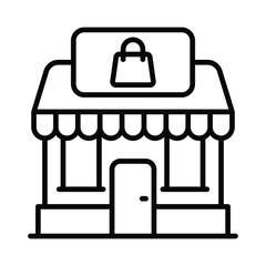 Store icon isolate white background vector stock illustration